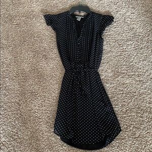 H&M black polka dot dress